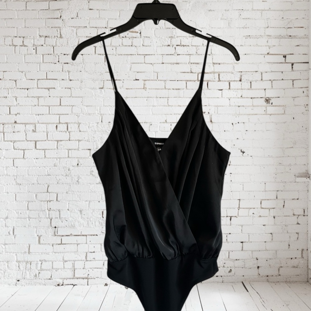 Express Black V-Neck Bodysuit